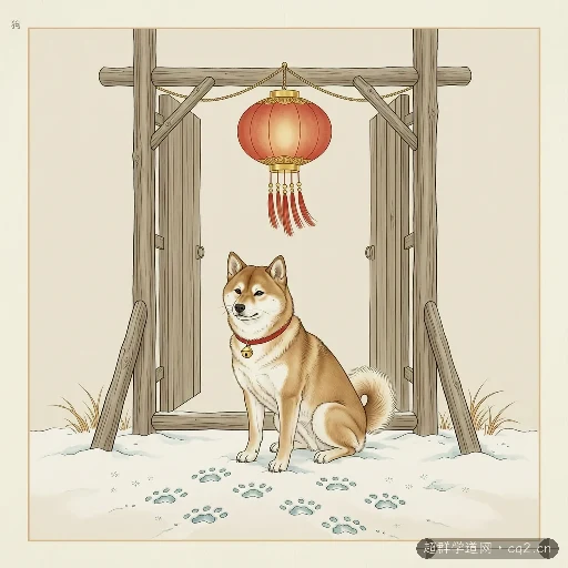 生肖狗意境图