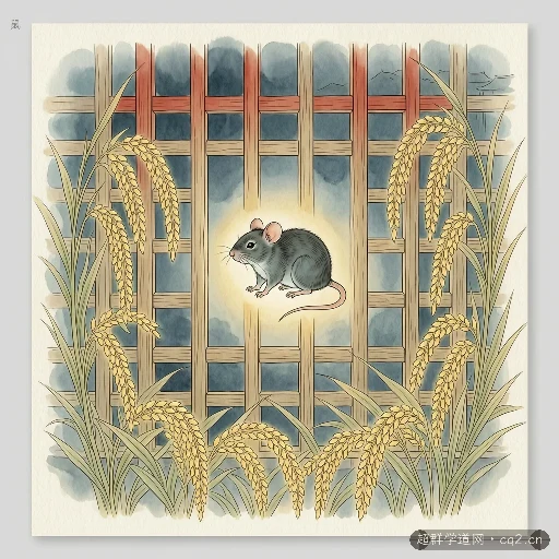 生肖鼠意境图